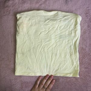 Pale Yellow Tube Top *long